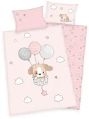 Pościel dla dzieci - Bawełniana pościel dziecięca do łóżeczka] Sweet Puppy, 100 x 135 cm, 40 x 60 cm - miniaturka - grafika 1