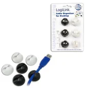 Maskownice do kabli - Logilink Organizator kabli Klips KAB0009 - miniaturka - grafika 1