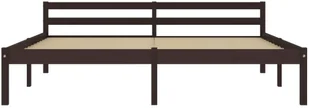 vidaXL Rama łóżka, ciemnobrązowa, lite drewno sosnowe, 160 x 200 cm - Łóżka - miniaturka - grafika 10