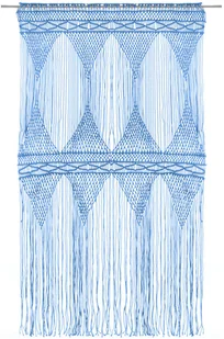 vidaXL Zasłona z makramy, niebieska, 140 x 240 cm, bawełna - Zasłony - miniaturka - grafika 27