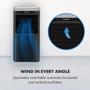Klarstein Klarstein Coldplayer, chłodnica powietrza, 4 w 1, 68 W, 384 m/h, 4 prędkości nawiewu, czarna ACO6-Coldplayer B - Klimatory - miniaturka - grafika 7
