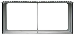 vidaXL Wiata na drewno, stal galwanizowana, 330x92x153 cm, antracytowa vidaXL - Akcesoria kominkowe - miniaturka - grafika 3