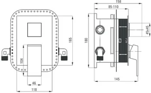 Deante Anemon Bateria prysznicowa podtynkowa czarna BXYNBZM - Baterie podtynkowe - miniaturka - grafika 5