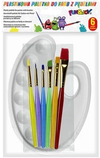 Hasta Paletka Do Mieszania Farb 6 PĘdzli Fun Joy - Przybory szkolne - miniaturka - grafika 2