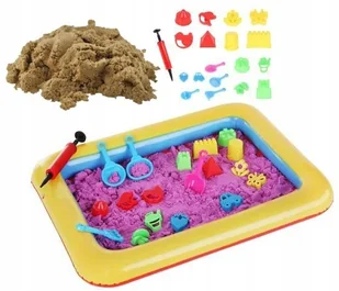 Piasek Kinetyczny Zestaw + Foremki + Basen - Masy plastyczne - miniaturka - grafika 3