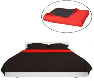 vidaXL Dwustronna, pikowana narzuta na łóżko 170x210 cm - Narzuty - miniaturka - grafika 2