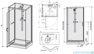 Sanplast Classic II 80x120 przejrzysta 602-011-0241-38-4S1 - Kabiny prysznicowe - miniaturka - grafika 2