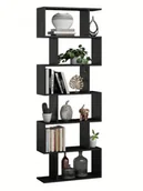 Regały - Regał Stojący Czarny Z Półkami P9-S14 - miniaturka - grafika 1