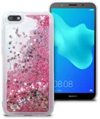 Etui i futerały do telefonów - Huawei Etui liquid glitter Y5 Y5 Prime 2018 brokat różowy 414 - miniaturka - grafika 1