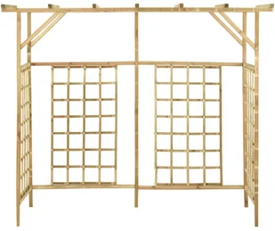 vidaXL Lumarko Osłona na 3 kosze z pergolą, impregnowane drewno sosnowe! 316064 - Kratki i pergole - miniaturka - grafika 3