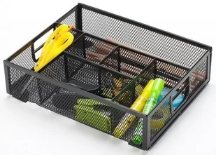 Organizer biurkowy boczny 6 komór czarny metal - Przybory szkolne - miniaturka - grafika 3