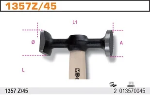 Beta MŁOTEK BLACHARSKI 45MM 1357Z/45 - Młotki - miniaturka - grafika 2