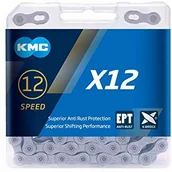 Łańcuchy rowerowe - KMC X12 EPT łańcuch zmiany biegów 1/2 x 11/128 126 ogniw 12-rzędowy (1 sztuka) - miniaturka - grafika 1