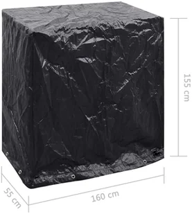 vidaXL Pokrowiec na meble ogrodowe i stół do ping ponga, 160x55x182 cm - Pokrowce na meble ogrodowe - miniaturka - grafika 7