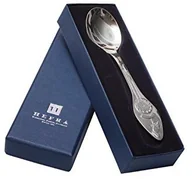 Łyżeczki - Hefra urodziny bocian posrebrzana z łyżeczką z połyskiem, mosiądz, srebro, 20 x 8 x 5 cm 5903002753064 - miniaturka - grafika 1