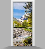 Naklejki na drzwi i meble - Okleina samoprzylepna na drzwi Górski pejzaż - miniaturka - grafika 1