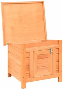 VidaXL Domek dla kota, lite drewno sosnowe i jodłowe, 50x46x43,5 cm 170640         VidaXL - Drapaki dla kotów - miniaturka - grafika 3