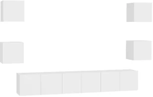 vidaXL Lumarko 7-cz. zestaw szafek TV, biały, płyta wiórowa 3078661 - Szafki RTV - miniaturka - grafika 2