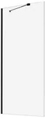 Parawany nawannowe - Radaway Idea Black PNJ Parawan nawannowy jednoczęściowy 60x150 cm profile czarne szkło przezroczyste 10001060-54-01 - miniaturka - grafika 1