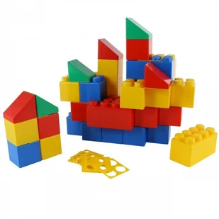 Wader Quality Toys Klocki Budowlane XXL 36 elementów + 30 łączników 68064 - Klocki - miniaturka - grafika 3