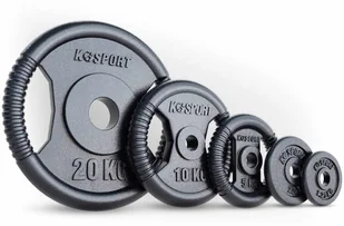 K-SPORT Zestaw obciążeń żeliwnych 50kg: 2 x 10 kg, 4 x 5 kg, 4 x 2.5 kg OZ50 K-SPORT - Obciążenia - miniaturka - grafika 4