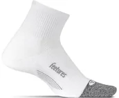 Skarpetki sportowe męskie - FEETURES FEETURES Skarpetki do biegania krótkie ELITE LIGHT CUSHION QUARTER białe - miniaturka - grafika 1