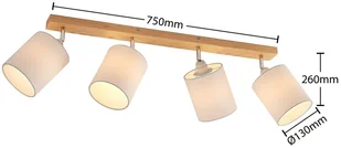 Lindby Imarin spot sufitowy, 4-punktowy, biały - Lampy sufitowe - miniaturka - grafika 2