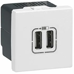 Legrand 077594 MOSAIC GNIAZDO ZASILAJĄCE 2 X USB 1500 MA - BIAŁY - Gniazdka elektryczne - miniaturka - grafika 3