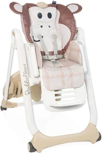 Chicco Polly 2 Start 3w1 krzesełko do karmienia 4 kółka Monkey - Krzesełka do karmienia - miniaturka - grafika 3