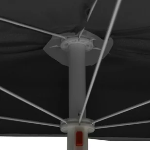 vidaXL Półokrągły parasol ogrodowy na słupku, 180x90 cm, antracytowy vidaXL - Parasole ogrodowe - miniaturka - grafika 8