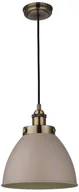 Lampy sufitowe - Franklin Endon Wisząca LAMPA vintage 76328 Endon retro OPRAWA metalowy ZWIS kopuła antyczny mosiądz szarobrązowa 76328 - miniaturka - grafika 1