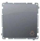 Wyłączniki światła i elektryczne - Kontakt Kontakt_Simon Przycisk światło (moduł) 16AX. 250V. szybkozłącza srebrny mat BMS1A.01/43 - miniaturka - grafika 1