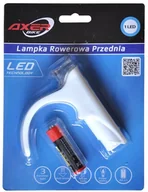 Lampki rowerowe - AXER Sport Lampka rowerowa przednia silikonowa - miniaturka - grafika 1