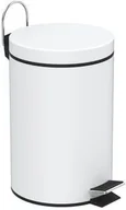 Kosze na śmieci - Aqualine Kosz na śmieci okrągły 3 litry, kolor biały SH/28103 - miniaturka - grafika 1