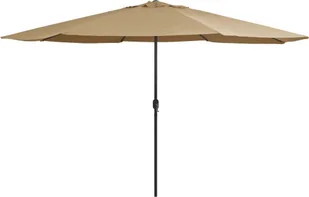 vidaXL Parasol ogrodowy na metalowym słupku, 400 cm, kolor taupe vidaXL - Parasole ogrodowe - miniaturka - grafika 2