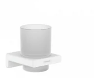 Kubki na szczoteczki do zębów - Hansgrohe 41749700 AddStoris Kubek na szczoteczki do zębów biały matowy - miniaturka - grafika 1