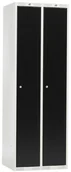 Szafki BHP - AJ Produkty Szafa ubraniowa 2 moduły 1740x800x550 mm czarny 315396 - miniaturka - grafika 1