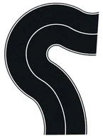 Akcesoria i części modelarskie - Noch Jeszcze H0-uniwersalny krzywej federalnej.asfaltu, 2 sztuk - miniaturka - grafika 1