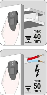 Vorel WYKRYWACZ PROFILI METALOWYCH I PRZEWODÓW POD NAPIĘCIEM 2 W 1 - Inne urządzenia pomiarowe - miniaturka - grafika 7