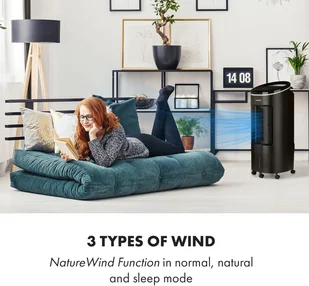 Klarstein Klarstein IceWind Plus 4 w 1, klimatyzer, schładzacz powietrza, wentylator, oczyszczacz, nawilżacz powietrza, 330 m / h, 49 W, 7 litrów ACO4-IcewindplusB - Klimatory - miniaturka - grafika 6