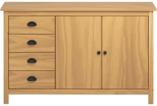 vidaXL Komoda Hill Range, miodowy brąz, 130x40x80 cm, drewno sosnowe - Komody - miniaturka - grafika 2