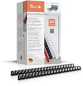Akcesoria do bindownic - Peach PB420  02 grzbiety 20 MM, A4, 100 sztuk, czarny PB420-02 - miniaturka - grafika 1