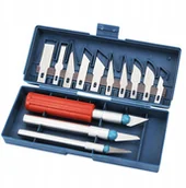 Zestawy narzędziowe - Skalpel Nóż Modelarski Nożyk Zestaw 13 Ostrzy Etui - miniaturka - grafika 1