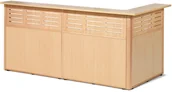 Lady recepcyjne - AJ Lada recepcyjna w kolorze Buk Kształt L lewy 113011 - miniaturka - grafika 1