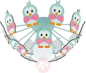 Lampy sufitowe - Eglo Lampa sufitowa Viki 2 z pingwinami zielona - miniaturka - grafika 1