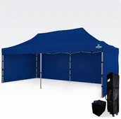 Pawilony ogrodowe - BRIMO Namiot weselny 4x8m - plus 3 ściany - Niebieski - miniaturka - grafika 1