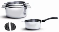 Garnki - De Buyer 3491.04 Twisty garnek do gotowania, 4 sztuki, 14/16/18/20 cm, 1 + 2 uchwyt trzonka moda 3491.04 - miniaturka - grafika 1