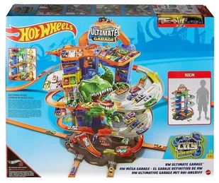 Mattel City. GJL14 Mega garaż T-Rexa + 2 samochodziki - Tory, garaże, parkingi - miniaturka - grafika 12