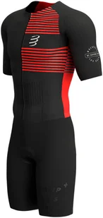 CompresSport Strój triathlonowy męski AERO SS TRISUIT czarno-czerwony - Bielizna sportowa męska - miniaturka - grafika 8