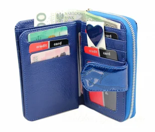 Pierre Cardin Portfel Damski Skóra Naturalna Z Suwakiem Piórnik 13 cm Lakierowany - Portfele - miniaturka - grafika 13